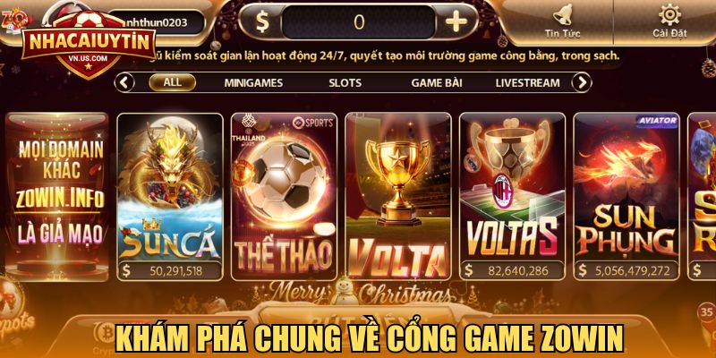 Khám phá chung về cổng game Zowin