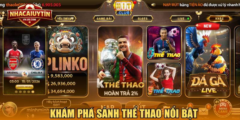 Khám phá sảnh thể thao nổi bật