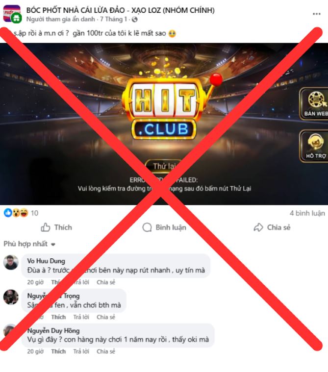 Những bài viết như Hitclub lừa tiền nhan nhản nhưng vô căn cứ